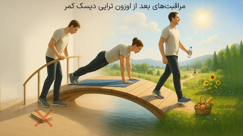 مراقبت‌های بعد از اوزون تراپی دیسک کمر